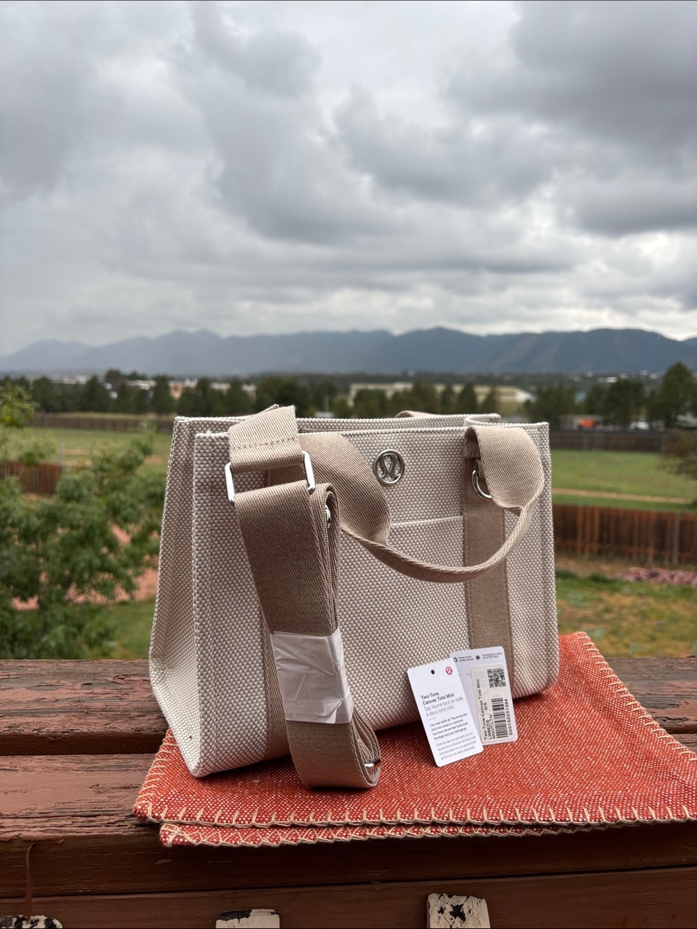 Lululemon two-tone Canvas mini Tote Bag